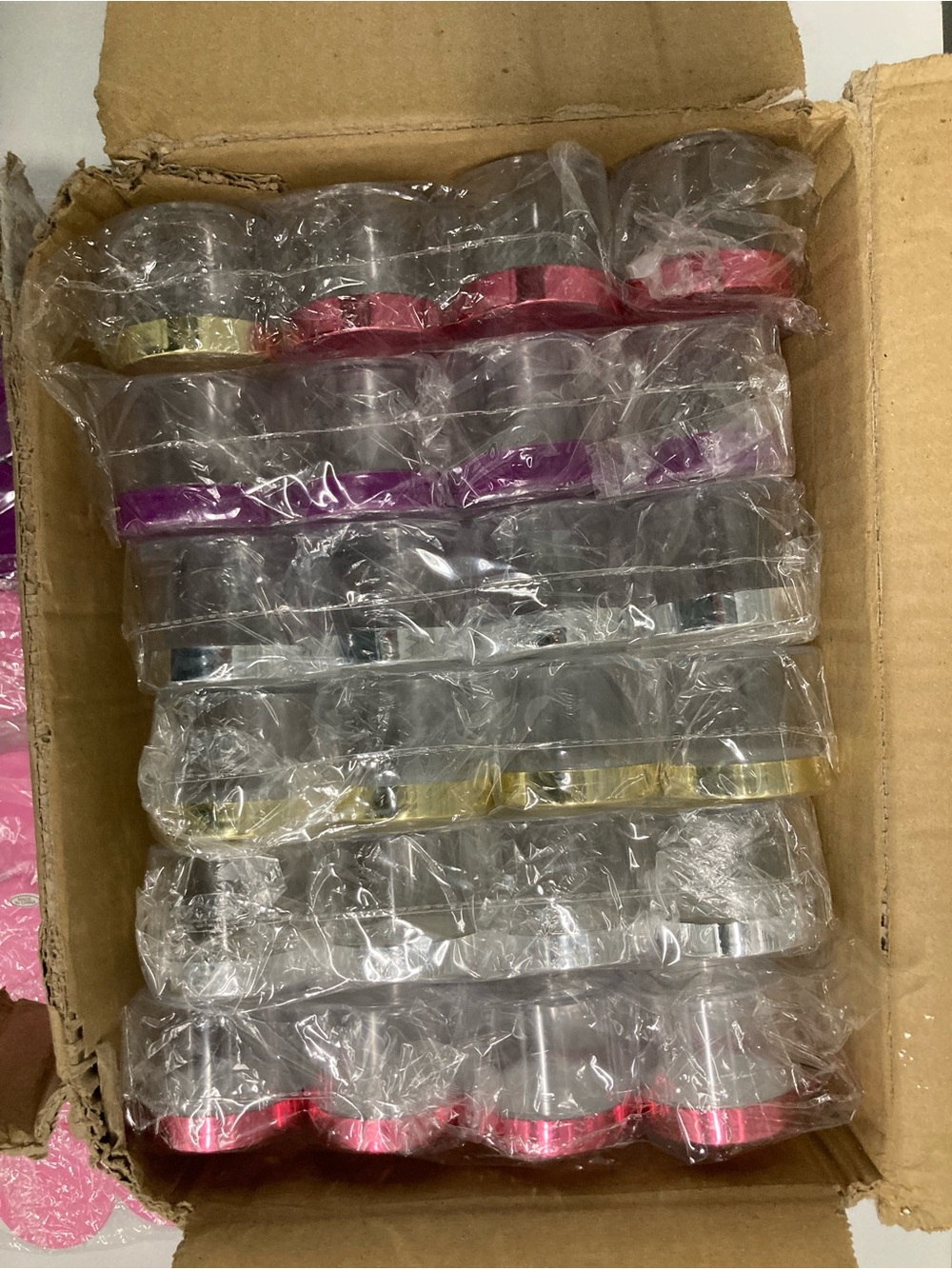 Assorted Metallic Jar Lids - Mixed Colors